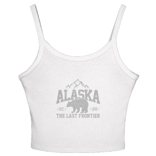 Alaska - The Last Frontier Grizzly Bear Souvenir Women's Spaghetti Strap Tank Top