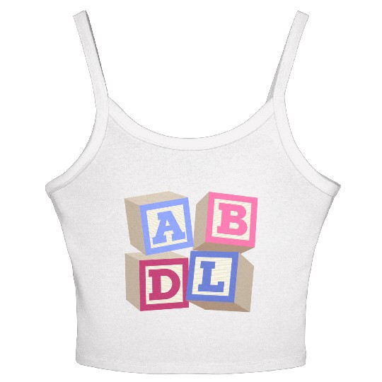 AB DL ageplay ABDL adult baby diaper baby Women's Spaghetti Strap Tank Top