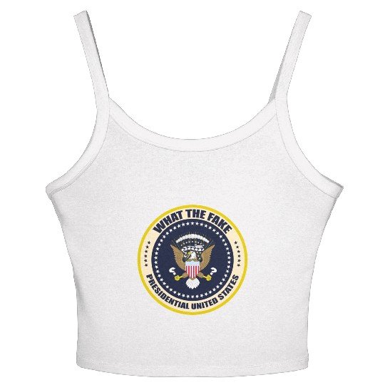fake presidential seal Women's Spaghetti Strap Tank Top