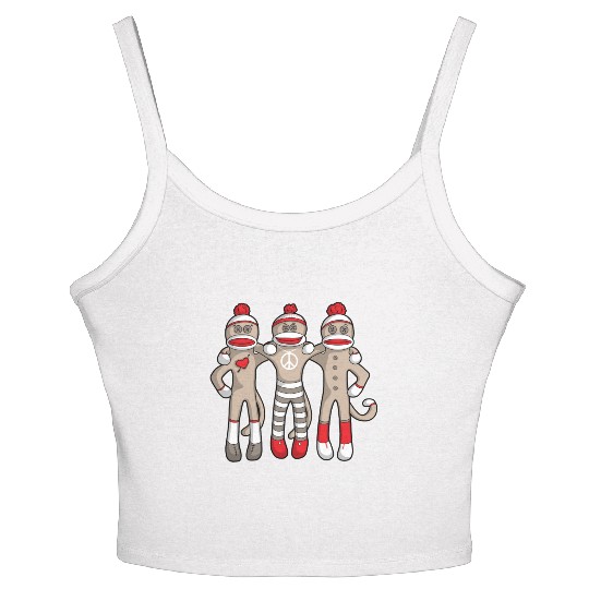 Sock Monkey Buddies Women's Spaghetti Strap Tank Top