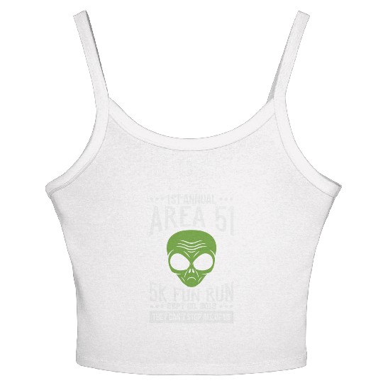 Area 51 Alien Fun run Women's Spaghetti Strap Tank Top