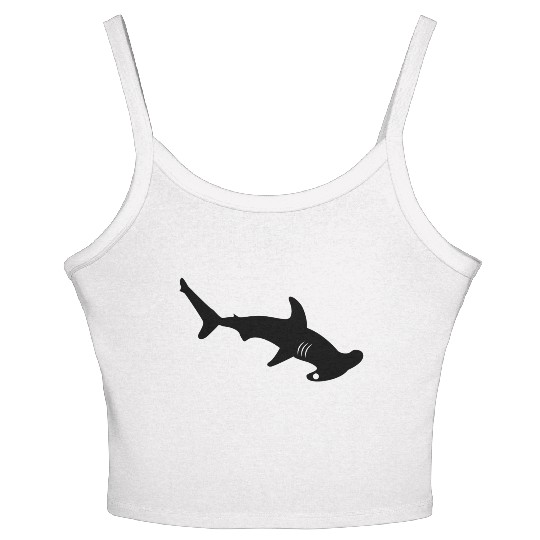 Silhouette design - Hammerhead Shark Women's Spaghetti Strap Tank Top