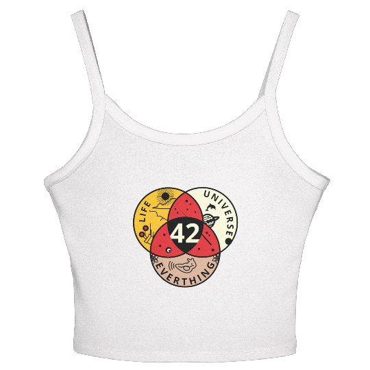 42 Angel Number Life Universe Everything Women's Spaghetti Strap Tank Top