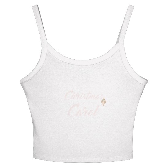 Christmas Carol with xmas decoration for Carols Women's Spaghetti Strap Tank Top