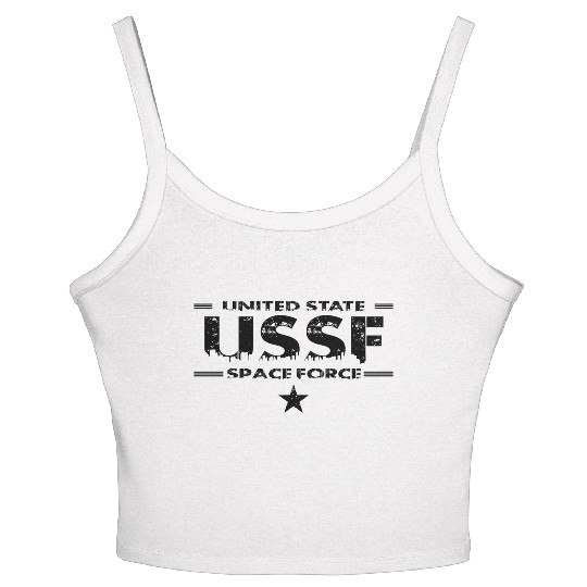 Space Force - Black Women's Spaghetti Strap Tank Top