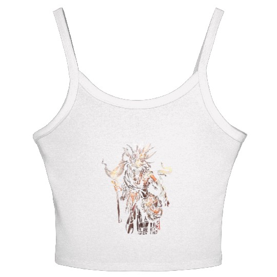 Female Voodoo Queen Witch Doctor Halloween Costume Women's Spaghetti Strap Tank Top