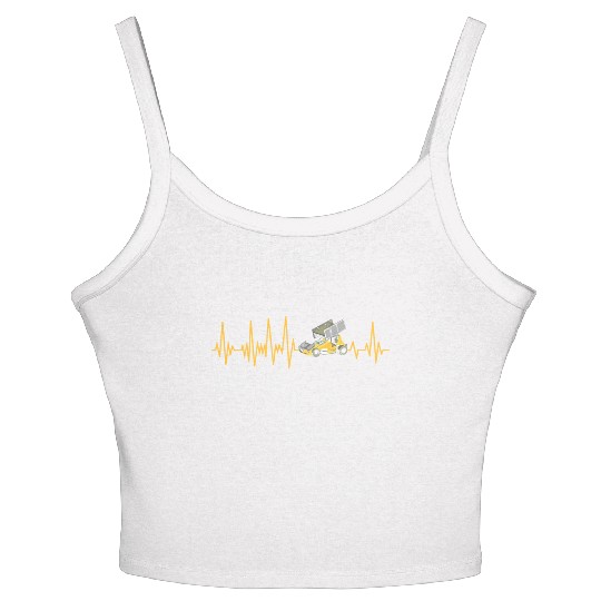 Sprint Car Racing Heartbeat Pulse Women's Spaghetti Strap Tank Top
