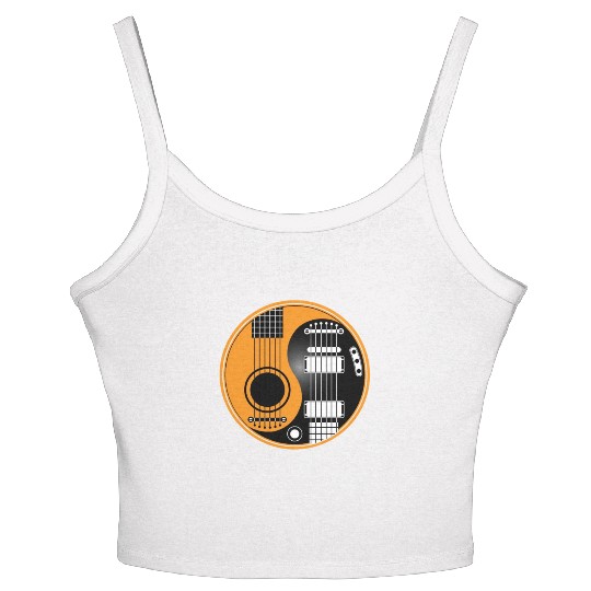 Guitar Ying Yang Women's Spaghetti Strap Tank Top