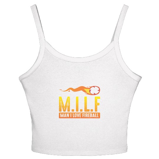 MILF Man I Love Fireball Funny ambiguous Women's Spaghetti Strap Tank Top