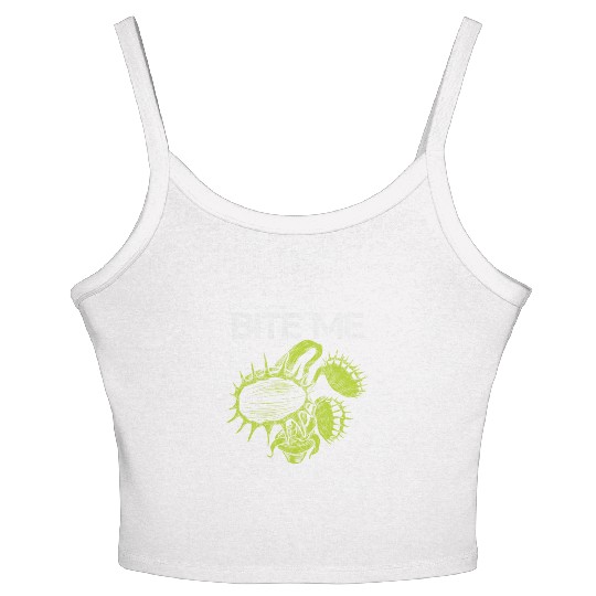 Carnivorous Plant Venus Fly Trap Lover Bite Me Women's Spaghetti Strap Tank Top