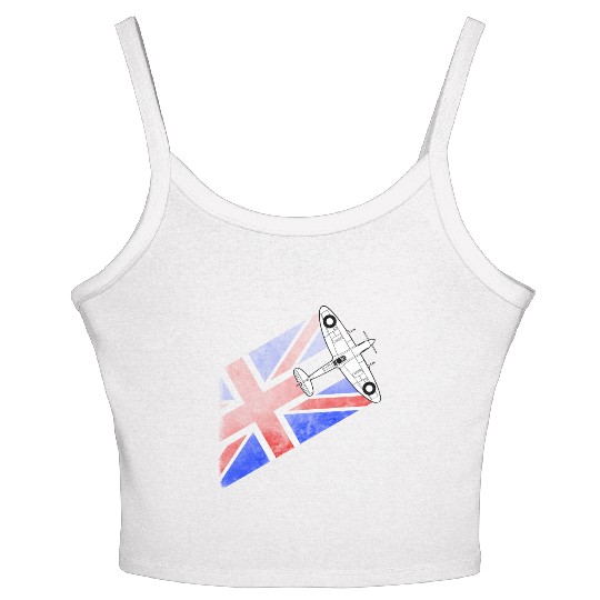 Spitfire UK Flag Mk.1 RAF British WWII Women's Spaghetti Strap Tank Top