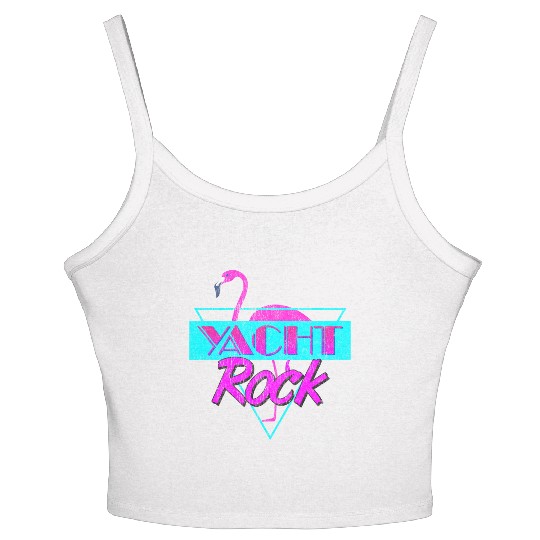 Yacht Rock Retro Flamingo Women's Spaghetti Strap Tank Top