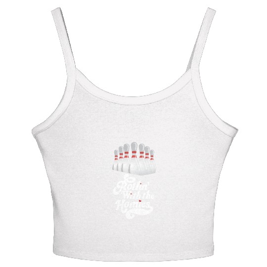 Rollin with my homies - skittles, bowling Women's Spaghetti Strap Tank Top