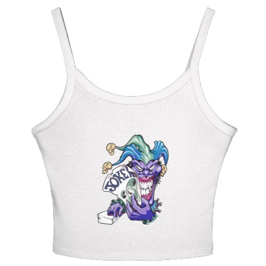 Joker with cards Women's Spaghetti Strap Tank Top