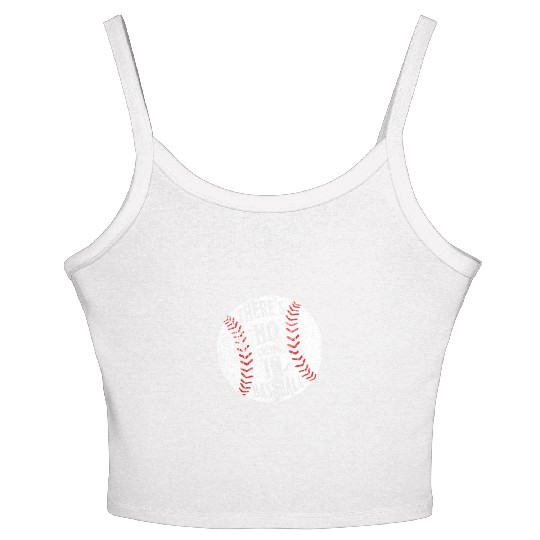 There's No Crying In Baseball I Love Sport Softba Women's Spaghetti Strap Tank Top