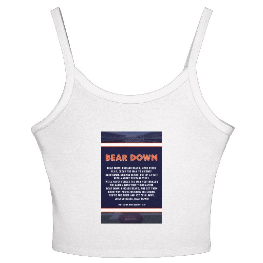 Bear Down Lyrics Poster Women's Spaghetti Strap Tank Top