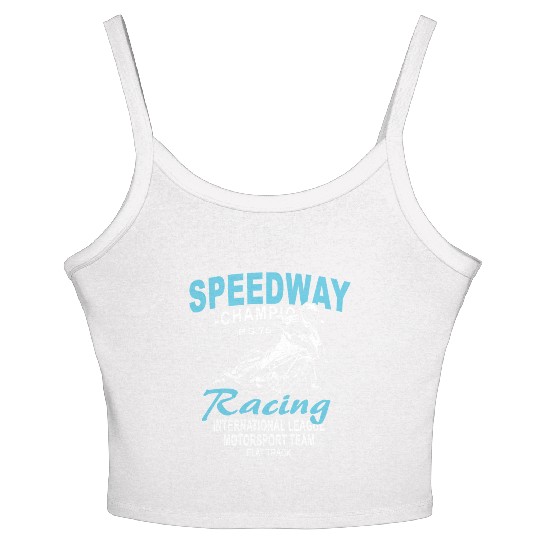 Motorcycle Speedway Racing Women's Spaghetti Strap Tank Top