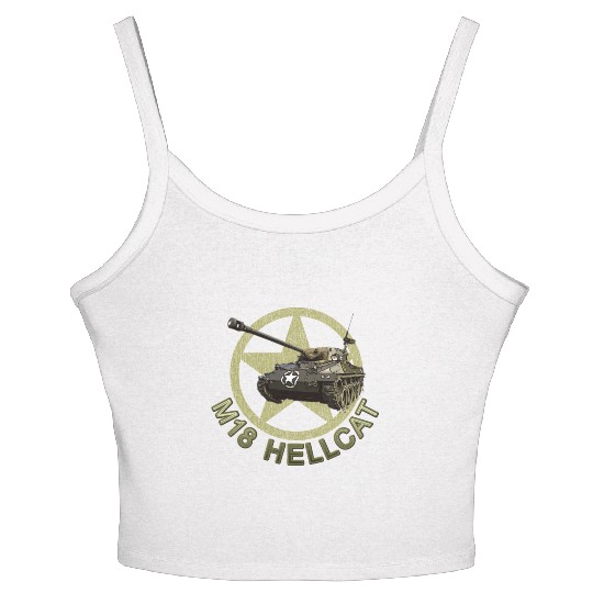M18 Hellcat WW2 American Tank Destroyer Women's Spaghetti Strap Tank Top