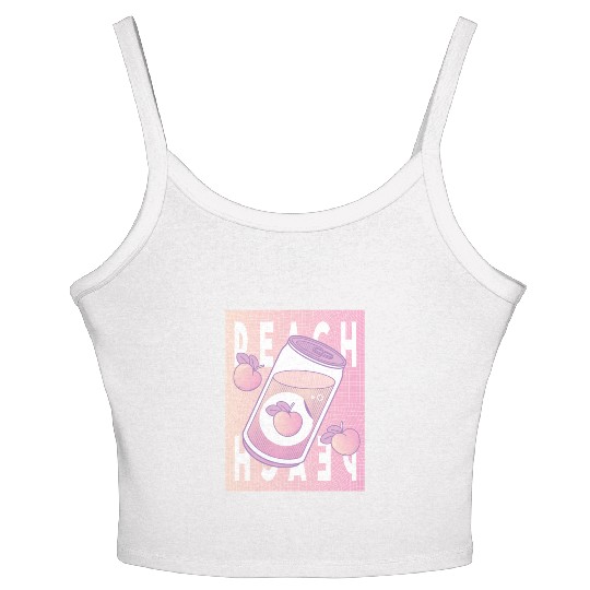 Peach Drink Aesthetic Vaporwave Japan Women's Spaghetti Strap Tank Top