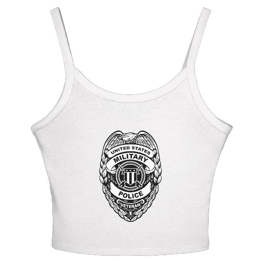 U.S. Military Police Veteran Badge Women's Spaghetti Strap Tank Top