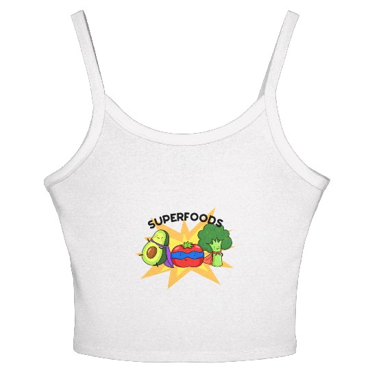Superfoods Cute Vegetable Pun Women's Spaghetti Strap Tank Top
