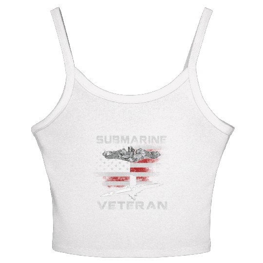 Vintage US Navy Submarine Service Veteran Women's Spaghetti Strap Tank Top