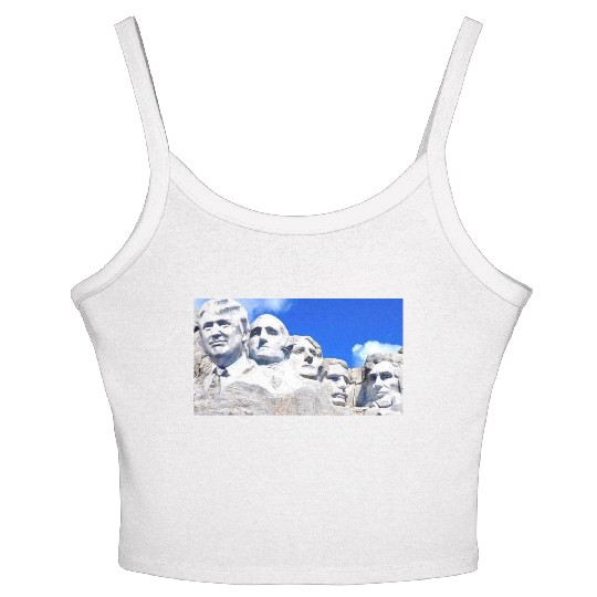 Mount Rushmore Trump Women's Spaghetti Strap Tank Top