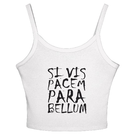 SI VIS PACEM PARA BELLUM Friede Krieg Peace War bl Women's Spaghetti Strap Tank Top