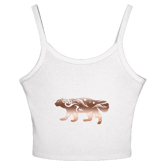 Wolverine Bear Gulo gulo T Tattoo Gift Idea Women's Spaghetti Strap Tank Top