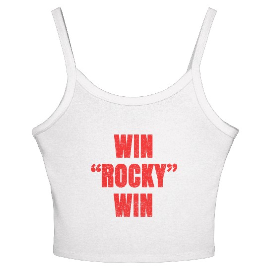 win rocky win Women's Spaghetti Strap Tank Top inspired boxing Women's Spaghetti Strap Tank Top
