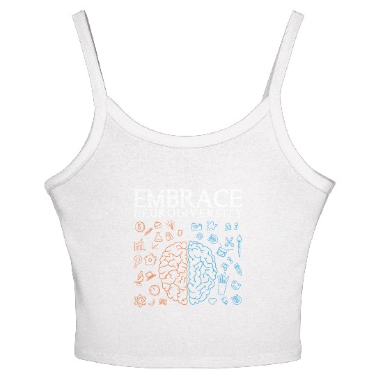 Embrace ADHD Autism ASD Neurodiversity Women's Spaghetti Strap Tank Top