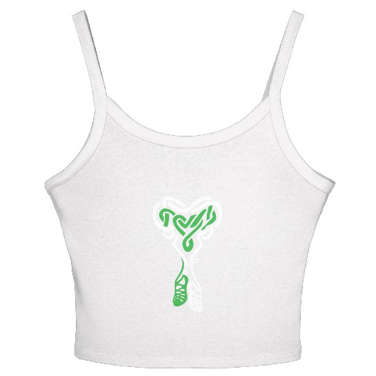 Irish Step Dancing Celtic Knot Heart Women's Spaghetti Strap Tank Top