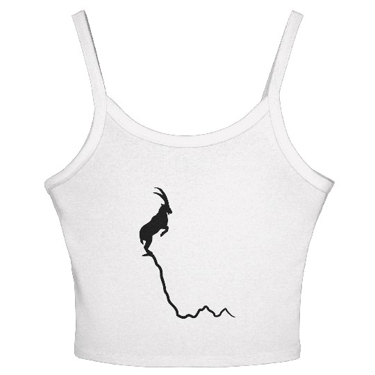 Mountain ibex, mountain goat Women's Spaghetti Strap Tank Top