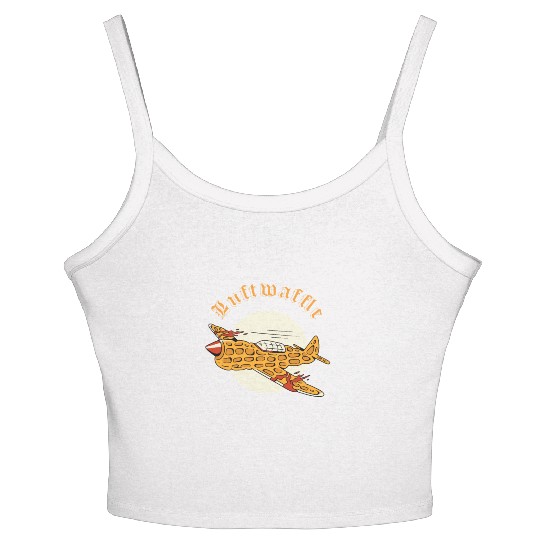 Luftwaffle Waffle Military Aircraft Pilot Women's Spaghetti Strap Tank Top