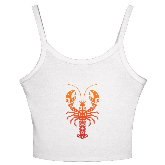 Maori Lobster Polynesian T Tattoo Gift Idea Women's Spaghetti Strap Tank Top