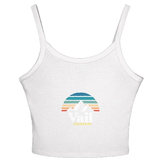Vail Colorado Usa Ski Resort 1980S Retro Gift Women's Spaghetti Strap Tank Top