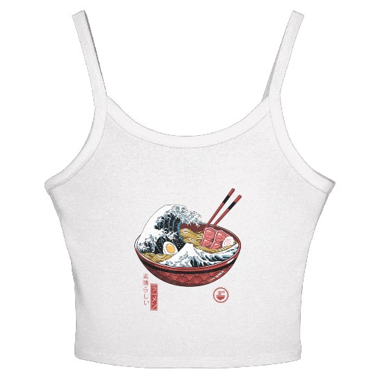Great Ramen Wave Women's Spaghetti Strap Tank Top