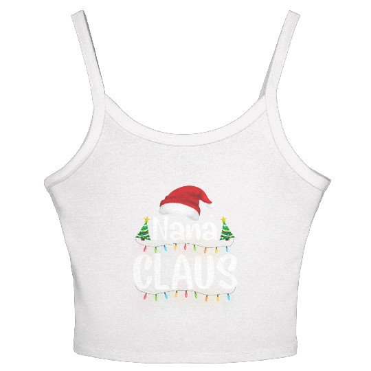 Funny Santa Nana Claus Christmas Family Matching Women's Spaghetti Strap Tank Top