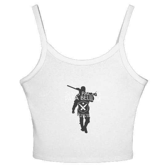 Si Vis Pacem Para Bellum for soldiers Women's Spaghetti Strap Tank Top