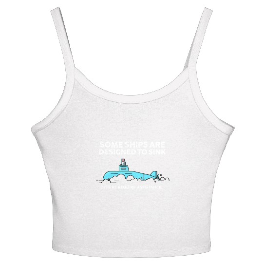 Military Submarine Veteran Gift US Submarine Sink Women's Spaghetti Strap Tank Top