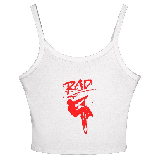RAD BMX Bike Grafitti 80s Movie Radical Women's Spaghetti Strap Tank Top