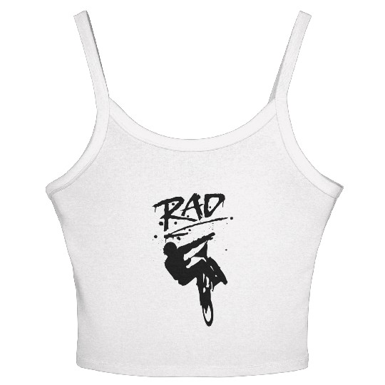 RAD BMX Bike Graffiti 80s Movie Radical Women's Spaghetti Strap Tank Top