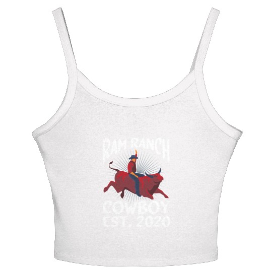 Ram Ranch Cowboy No. 19 Gay LGBT Big hard cocks Women's Spaghetti Strap Tank Top