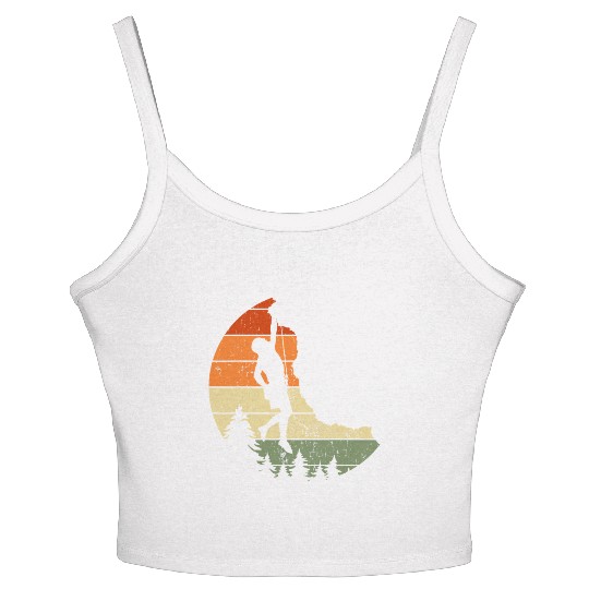 Retro Rock Climbing Vintage Climber Women's Spaghetti Strap Tank Top