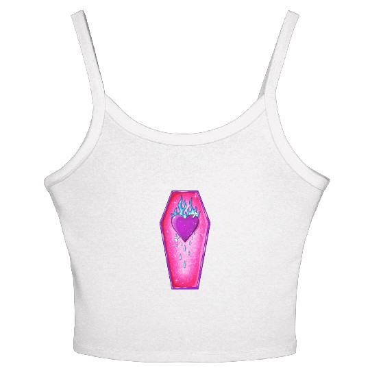 Pastel Goth Love Coffin Heart Women's Spaghetti Strap Tank Top