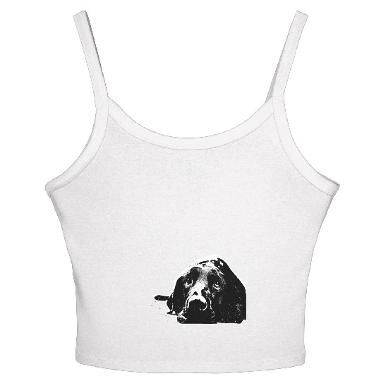 Black Labrador Retriever Women's Spaghetti Strap Tank Top