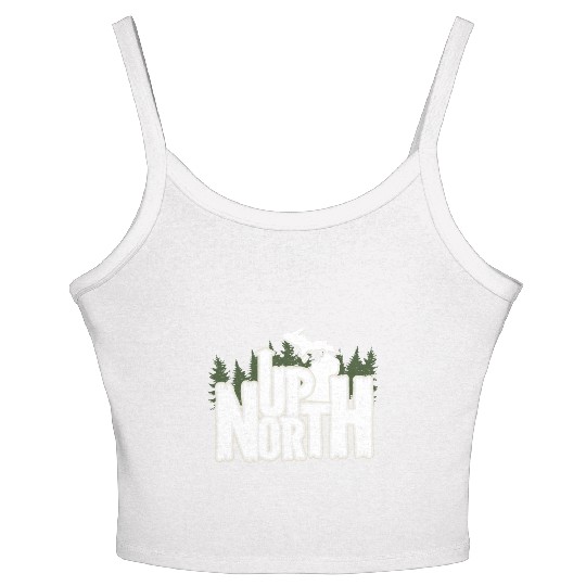 Up North In Michigan Gift Women's Spaghetti Strap Tank Top