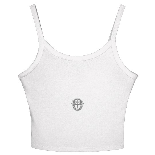 Us Special Forces De Oppresso Liber Chest Grey Women's Spaghetti Strap Tank Top