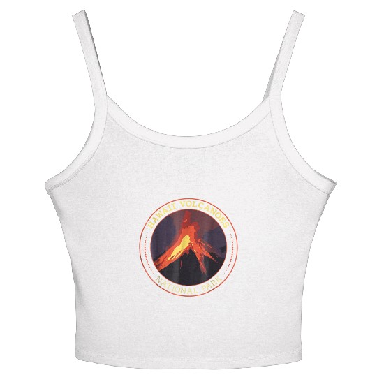 Hawaii Volcanoes National Park Women's Spaghetti Strap Tank Top Camping H