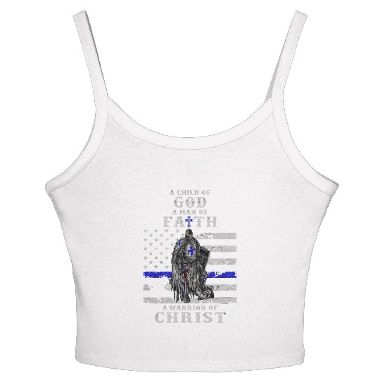 Police Officer Knight Templar A Child Of God A Man Women's Spaghetti Strap Tank Top